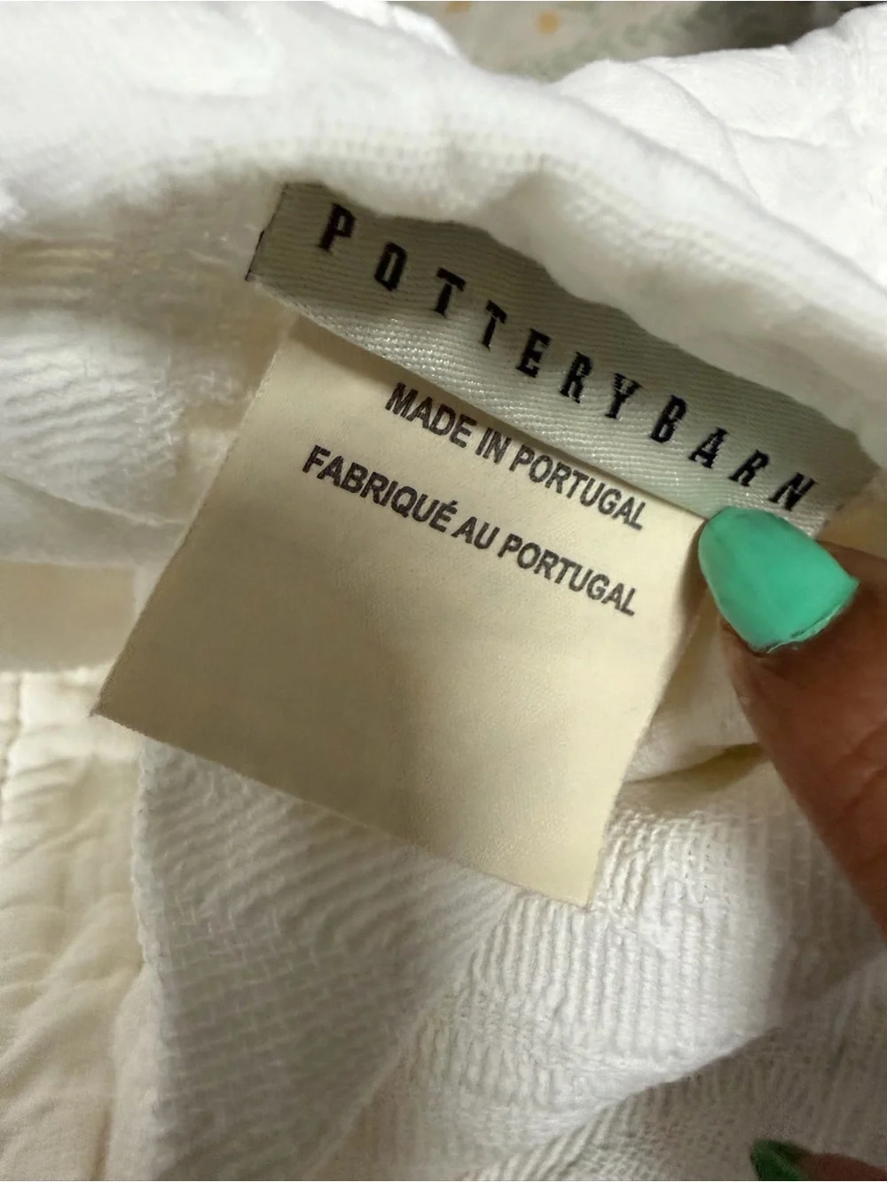 Pottery Barn lightweight quilted